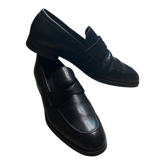Nordstrom Men’s Edward Ortholite Black Leather Penny Loafer Dress Shoes US 10.5 main image 7